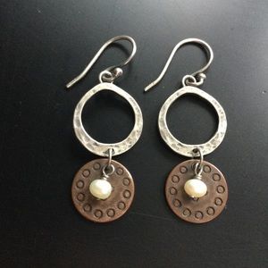 Silpada copper coin earrings